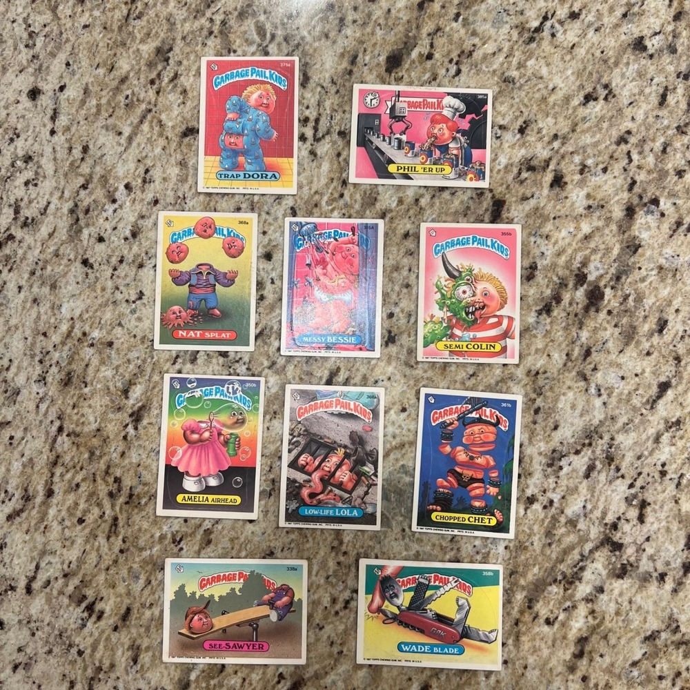 10 Vintage 1987 Garbage Pail Kids Cards Lot Series 9 10 Topps Original‎